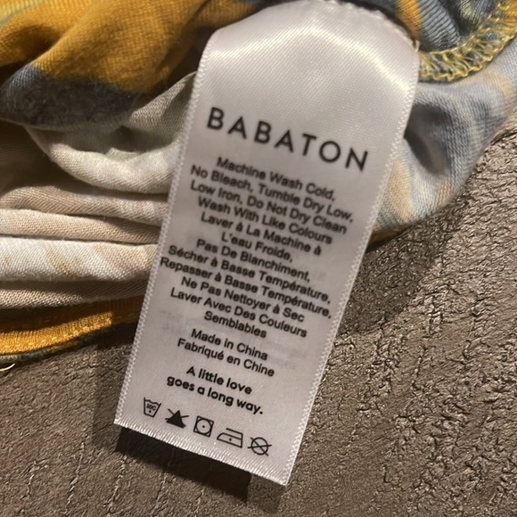 Babaton tie-front crop tank top Yellow Floral S aritzia - Picture 9 of 9